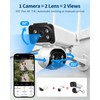 Dygoophy® 4 K Dual Lens Security Camera Outdoor, Surveillance Camera,