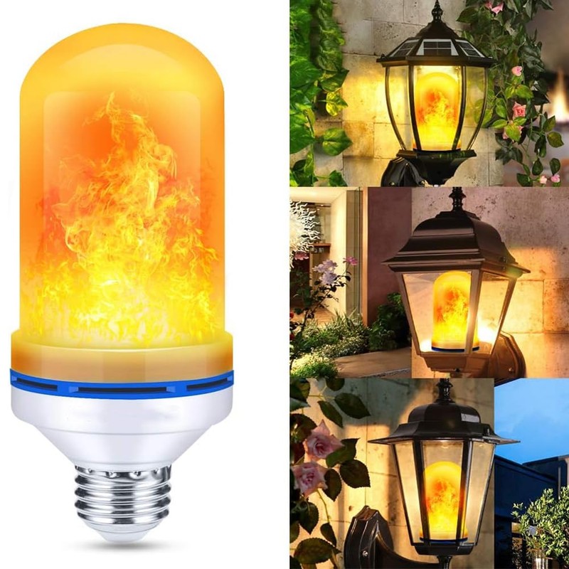 SZXJY Upgraded LED Flame Light Bulbs, 4-Mode Flickering Light Bulbs
