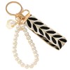 Uoocg Pearl Key Fob Short with Key Ring for Women