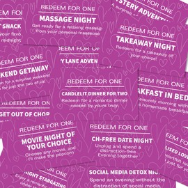 RED OCEAN Coupon Book Wife Edition | Gift For Her | Romantic Love Vouchers for Wife, Couple Gift for Valentines Day, Birthdays & Christmas | Gift For Wife, Couple, Partner