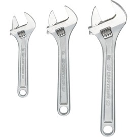 CRAFTSMAN Adjustable Wrench Set, 3-Piece All Steel, Metirc and SAE Scale (CMMT12001)