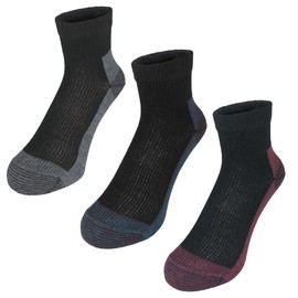 PAX Select #583P Special Knitting Assimless Instep with Double Layer Soles, Tear Resistant, Short Length, Round Toe Socks, Set of 3, assorted