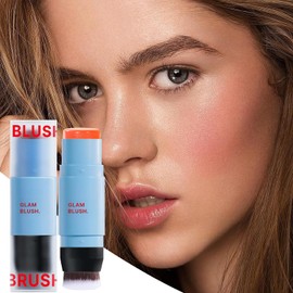 Barra De Colorete En Crema - Rubor Multiusos Ligero Y De Larga Duración,Doble Punta Con Color Instantáneo Y Duración Prolongada Para Uso Diario Y Diversas Necesidades De Maquillaje