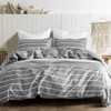 Lekesky Duvet Cover Twin, Striped Duvet Cover Queen Set 2pcs,