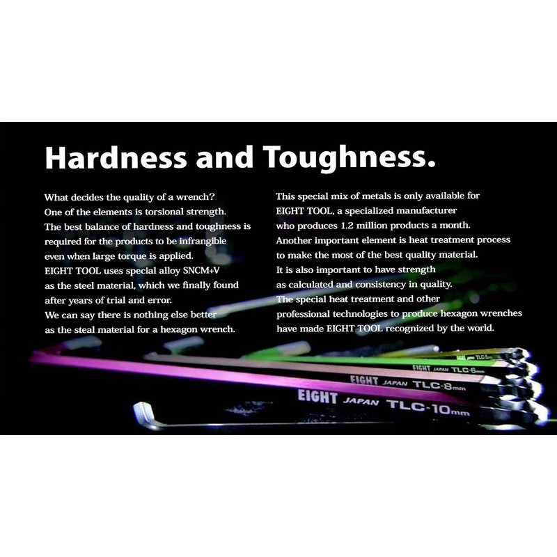 Eight Hex Key Extra Long Set LHS9N