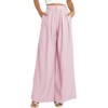 Kocowoo Women's High Waist Casual Wide Leg Palazzo Pants, Dress Pants for Women, Work Pants with Pockets for Women Office. Pink