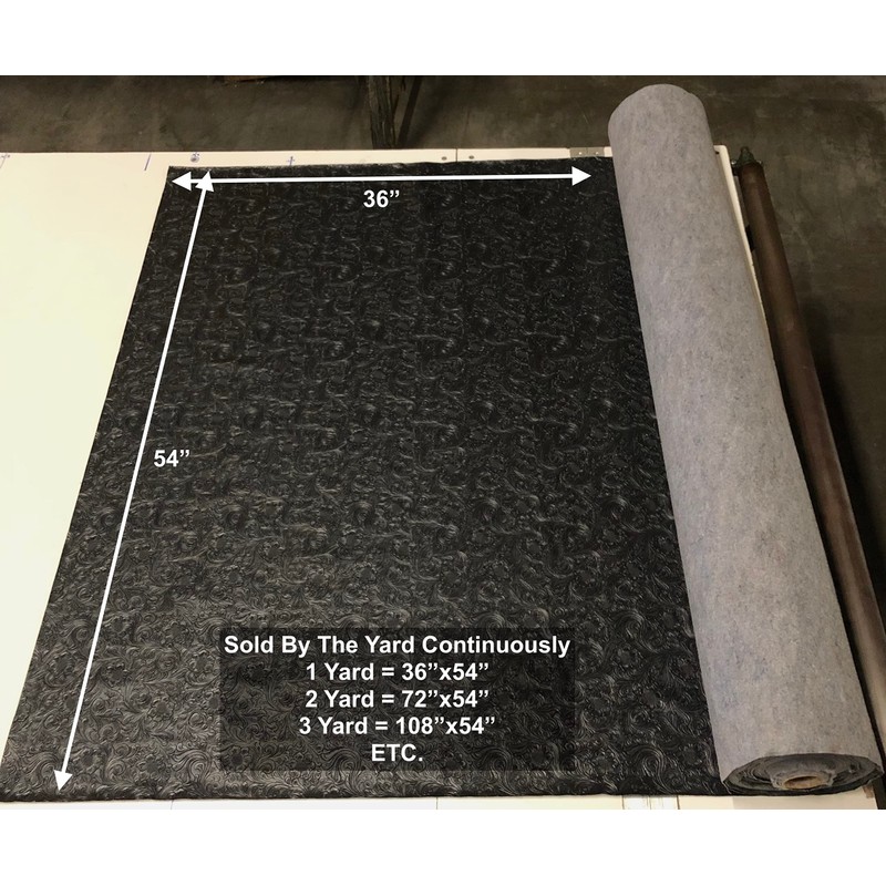 Tooled Faux Leather Western Cowboy, Embossed Vinyl, Craft DIY and