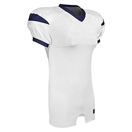 CHAMPRO Unisex-Youth Backer Football Jersey, White/Black, X-Large