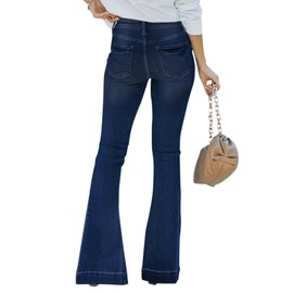 KDF High Waisted Bell Bottom Jeans for Women Flare Jeans for Women Stretch Wide Leg Jeans