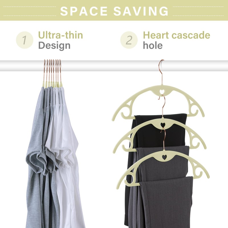 IEOKE Velvet Clothes Hangers, 50 Pack No Shoulder Bumps Ultra