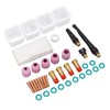 38Pcs TIG Welding Accessory Set Ceramic Nozzle Glass Cup Connector