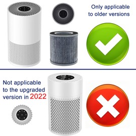 EPI235A Replacement Filter Compatible with MEGAWISE EPI235A Air Purifier, H13, 3-Stage Filtration Activated carbon, Old Version before 21st Nov 2022, Not Compatible for 2022 Updated Version,1-Pcs