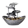 Water Fountains Resin Lotus Leaf Tabletop Fountain Waterfall Indoor Waterfall