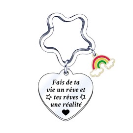 ZYMGUO Friendship Keyring Gift for Men and Women Keyring - for Men and Women, Silver, Large, silver