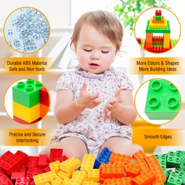 WYSWYG Large Building Blocks Set - 25 Bricks in 5 Colours, Compatible with Duplo and Top Brands Building Block - Ideal for Children from 1 2 3 4 5 Years, Standard Code, Multicoloured
