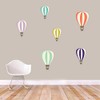 Colorful Hot Air Balloons Printed Wall Decal Set