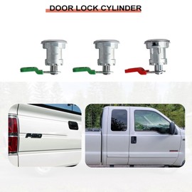 Eterpace Door Lock Cylinder & Ignition Switch Cylinder, Compatible with Ford F150/F250/F350/Explorer Sport Trac 1997-2004, Replace# LC6177 + DL5885 + 322347 + 597638 (No Chip)
