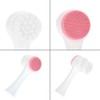 Cleansing Brush, Double Sided Clean & Exfoliating & Massage Soft,