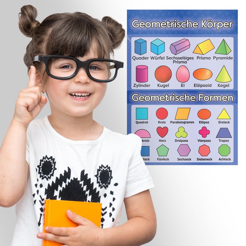 LOGIJO 12 Educational Montessori Maths Learning Posters Set A4 with