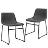 SONGMICS Set of 2 Dining Chairs with Backrest, Metal Legs,