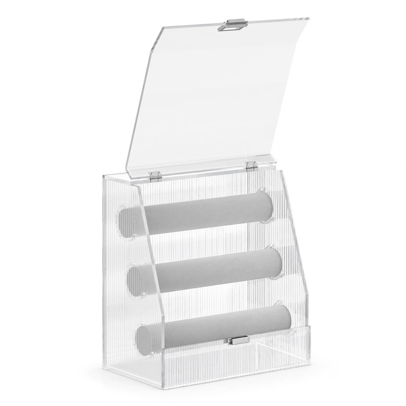 Acrylic Bracelet Holder, 3 Tier Velvet Rod Organizers and Storage