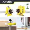 Akylin 2-Piece Horizontal Groove Bit, T-Shaped Router Bit, 0.2 inch
