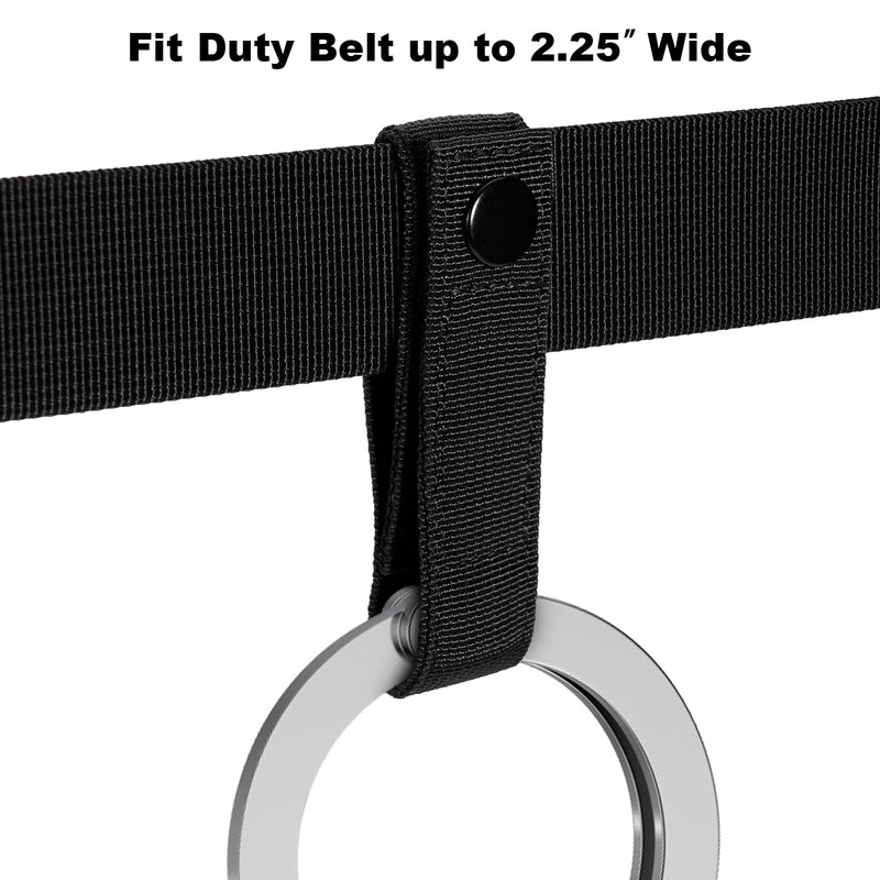 KENOBEE 2-Pack Handcuff Strap Holder with Snap Closure for Duty