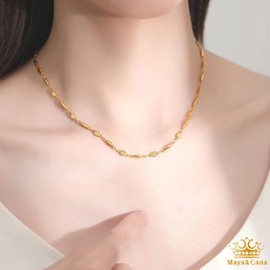 Maya & Cana Women's Magnetic Necklace, Popular, Strong, Japanese Design, Surgical Stainless Steel, Chain, 17.7 in (45 cm), Gift Box Included, No Gemstone