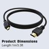 Micro HDMI to HDMI Cable Cord Compatible with Sony A7