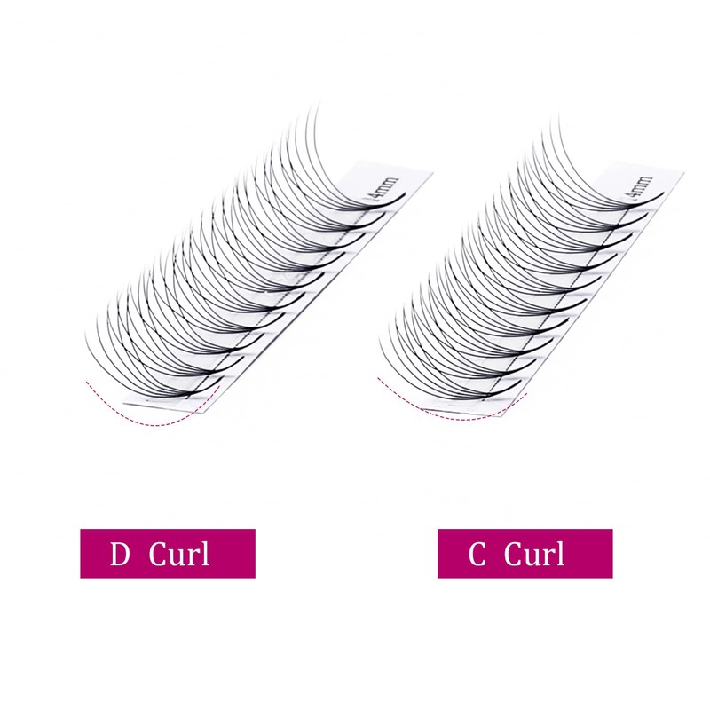 Volume Eyelashes, C Curl, 0.07 mm, 8–14 mm, 5D Lash