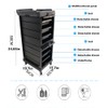 CNCEST Salon Trolley Cart with Wheels,7 Tier Premium Locking Rolling
