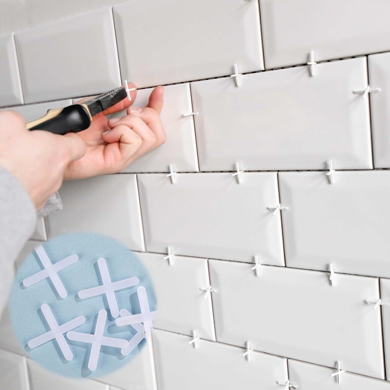 Pack of 500 Tile Crosses, 3 mm White Tile Crosses,