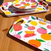 Set Of 4 Summer Fruits Handled Trays 38x23cm Medium Melamine