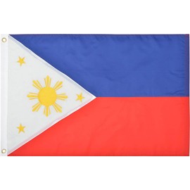 Green Grove Products Philippines 3' x 5' Ft 210D Nylon Premium Outdoor Embroidered Filipino Flag
