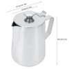1000ml Stainless Steel Coffee Milk Frothing Cup with Lid for