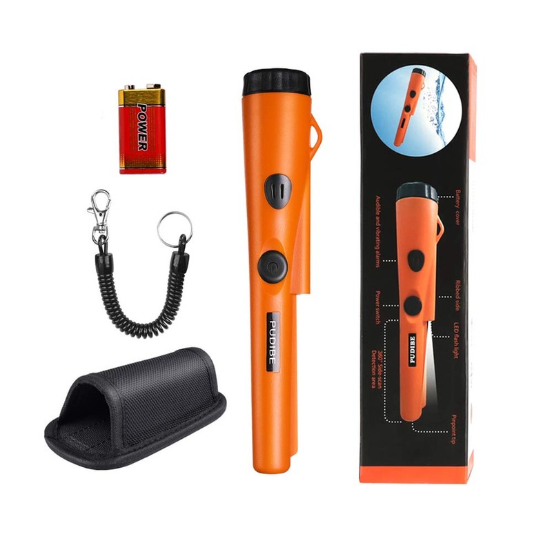 Pinpoint Metal Detector Pinpointer - Fully Waterproof with Orange Color