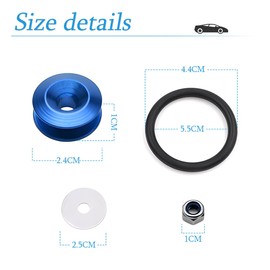 JNNJ Car Bumper Washer, Bumper Washer Bolt, Universal Car Bumpers, Quick Release for Mudguards, Bumpers, Luggage Compartments (Blue)