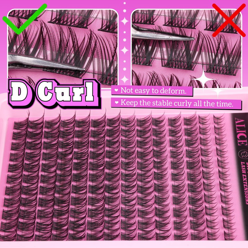 ALICE Natural Cluster Eyelash Extensions Lash Clusters DIY Lash Extensions