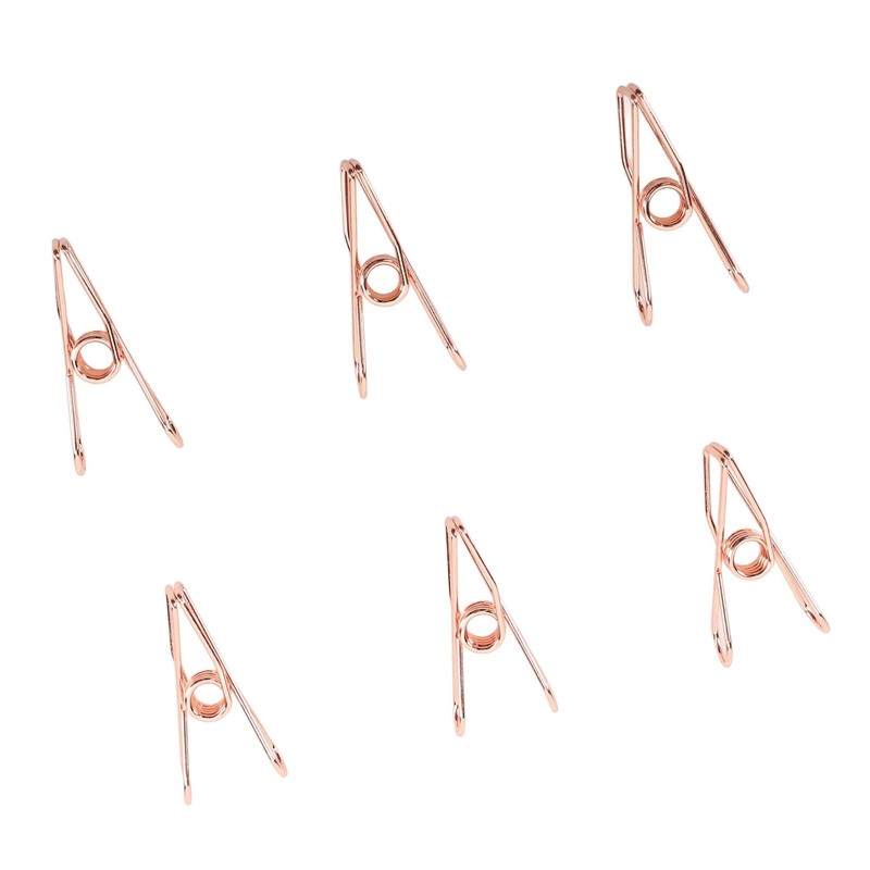 60pcs Wire Clothes Pins Antislip Creativity Metal Wire Hollow Out