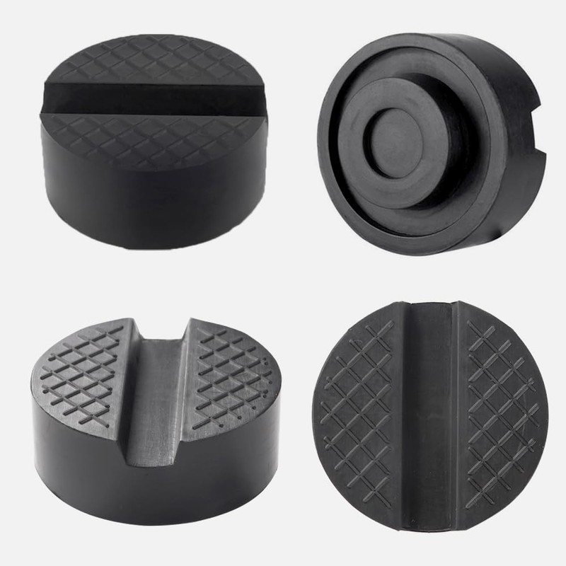 YIXISI Trolley Jack Rubber Pad 2 Pack, V-Groove Rubber Universal