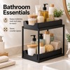 2-Tier Kitchen and Bathroom Organizer Rack – Black Metal Storage