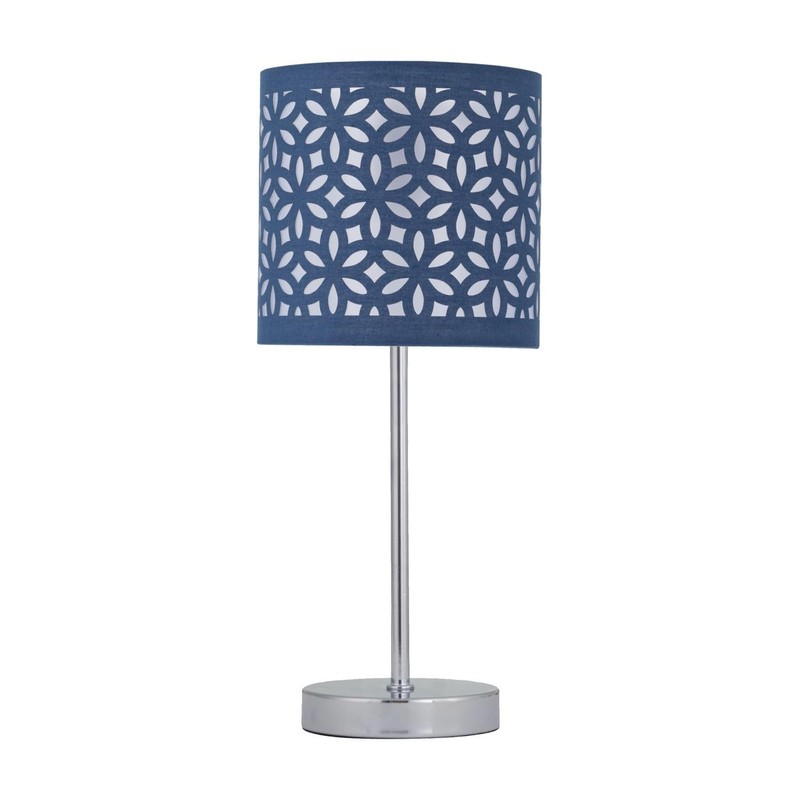 firstchoicelighting Set of 2 Navy Blue Table Lamp Shades, Lampshades