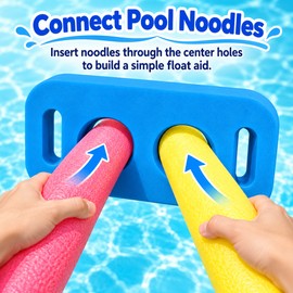 Swim Noodle Connector for Pool Play – Colorful Foam Connector for Building Fun Water Shapes with Swimming Noodles