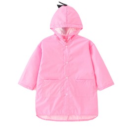 YIQAUMA Boys Girls Toddler Raincoat Kids Waterproof Rain Jacket Coverall Cartoon Rain Wear Poncho (US, Age, 4 Years, 5 Years, Pink)