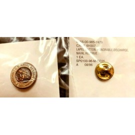 100-Naval Reserve Honorable Discharge Lapel Pin-NOW 40.00Was $150.00