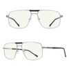 RB.Pilot Reading Glasses for Men Square Double Bridge Blue Light