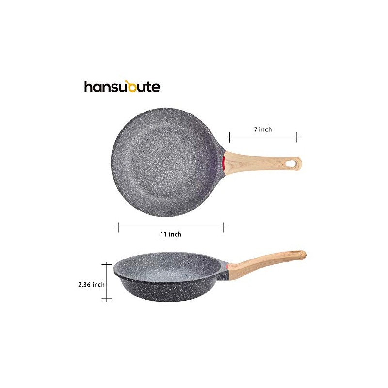 hansubute Induction Nonstick Frying Pan,Light Weight Skillet,Healthy Non Toxic Omelet