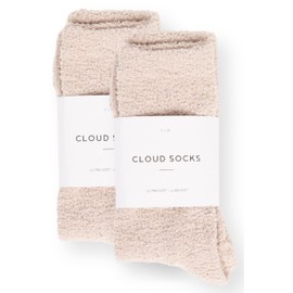 Fuzzy Sock For Women | Cozy Ultra-Luxe Cloud Sock For Women & Men | Warm & Cozy Fuzzy Unisex Sleep Socks | Super Soft Luxurious Fabric, 2 Pairs | Mother's Day Gifts