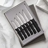 RADA Paring Knife Set – 6 Black Handled Knives with