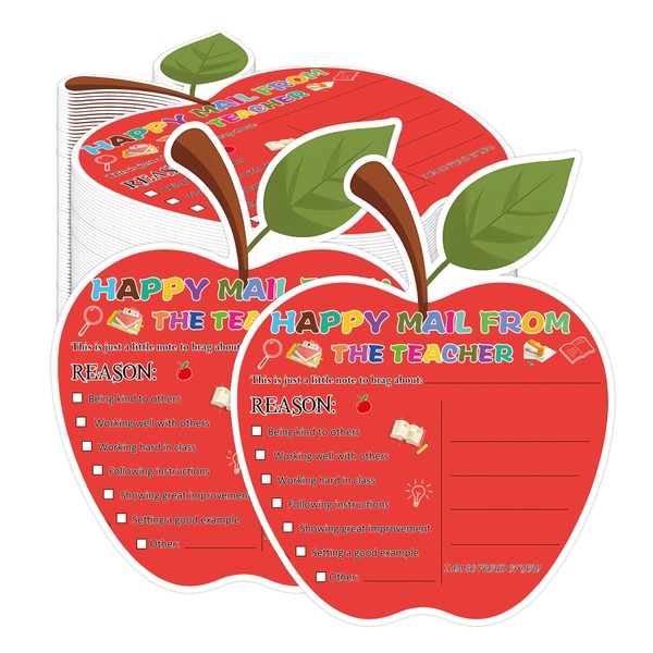 Apple Happy Mail Teacher Notes to Parents Classroom 100pcs Good